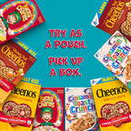 General Mills Cereal Variety Pack, Lucky Charms, Cinnamon Toast Crunch, Cheerios, and Honey Nut Cheerios, 8 Single Serve Pouches, 9.14 oz