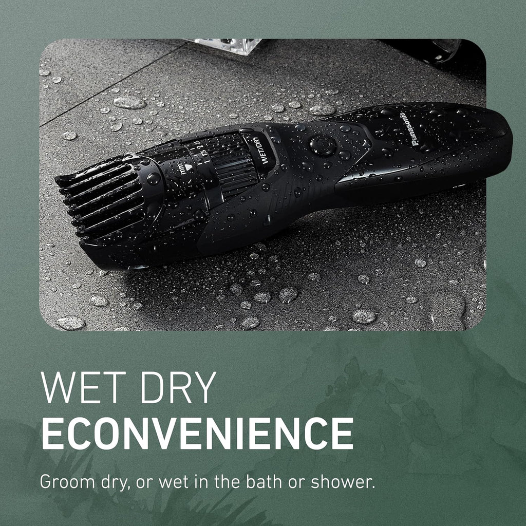 Panasonic Cordless Beard Trimmer for Men with Precision Dial, 19 Adjustable Length Settings, Rechargeable Battery, Washable - ER-GB42-K (Black)