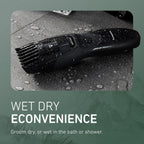 Panasonic Cordless Beard Trimmer for Men with Precision Dial, 19 Adjustable Length Settings, Rechargeable Battery, Washable - ER-GB42-K (Black)