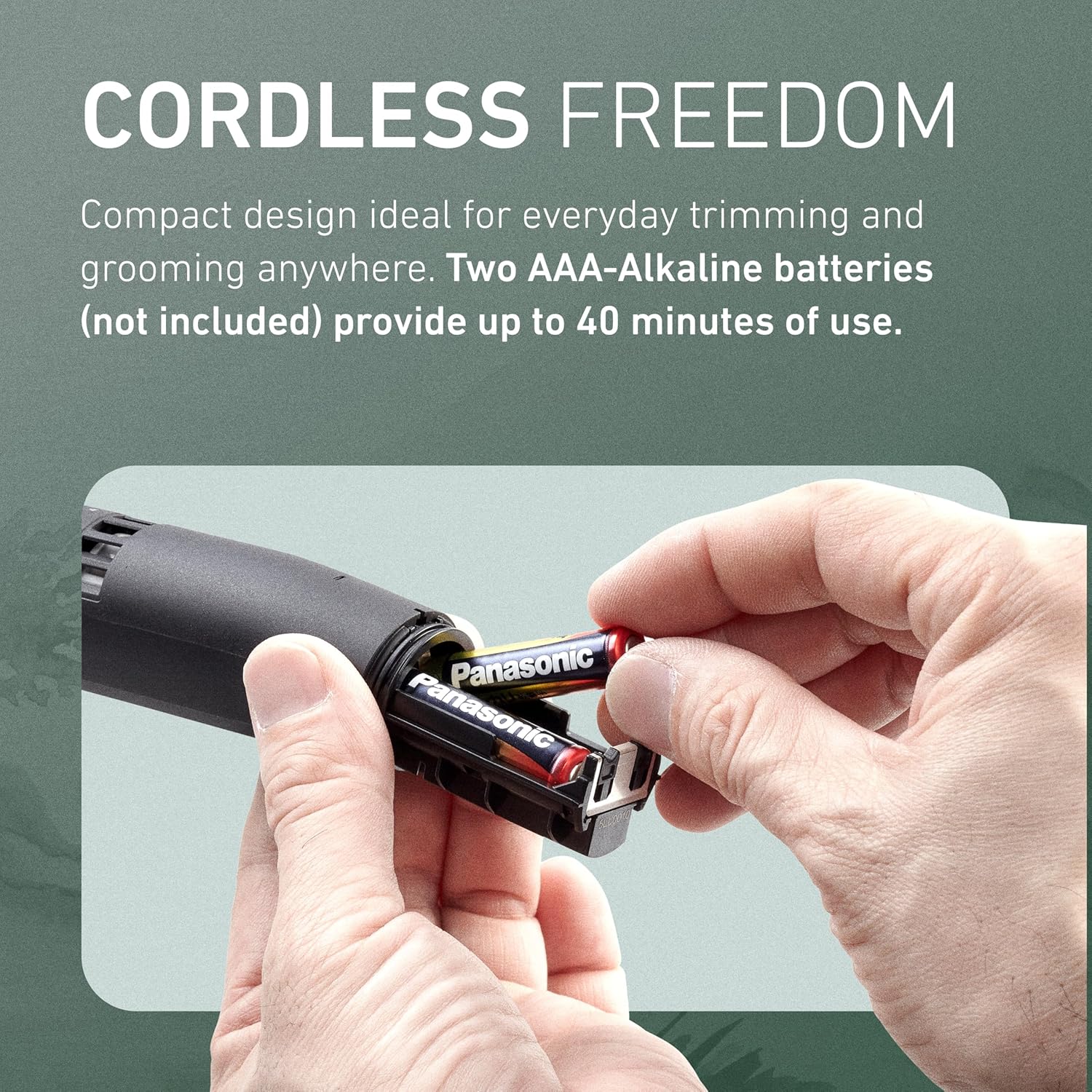 Panasonic Ear and Nose Hair Trimmer for Men with Vacuum Cleaning System, Powerful Motor and Dual-Edge Blades for Smoother Cutting, Wet/Dry – ER-GN70-K (Black)