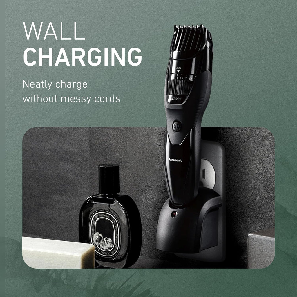 Panasonic Cordless Beard Trimmer for Men with Precision Dial, 19 Adjustable Length Settings, Rechargeable Battery, Washable - ER-GB42-K (Black)