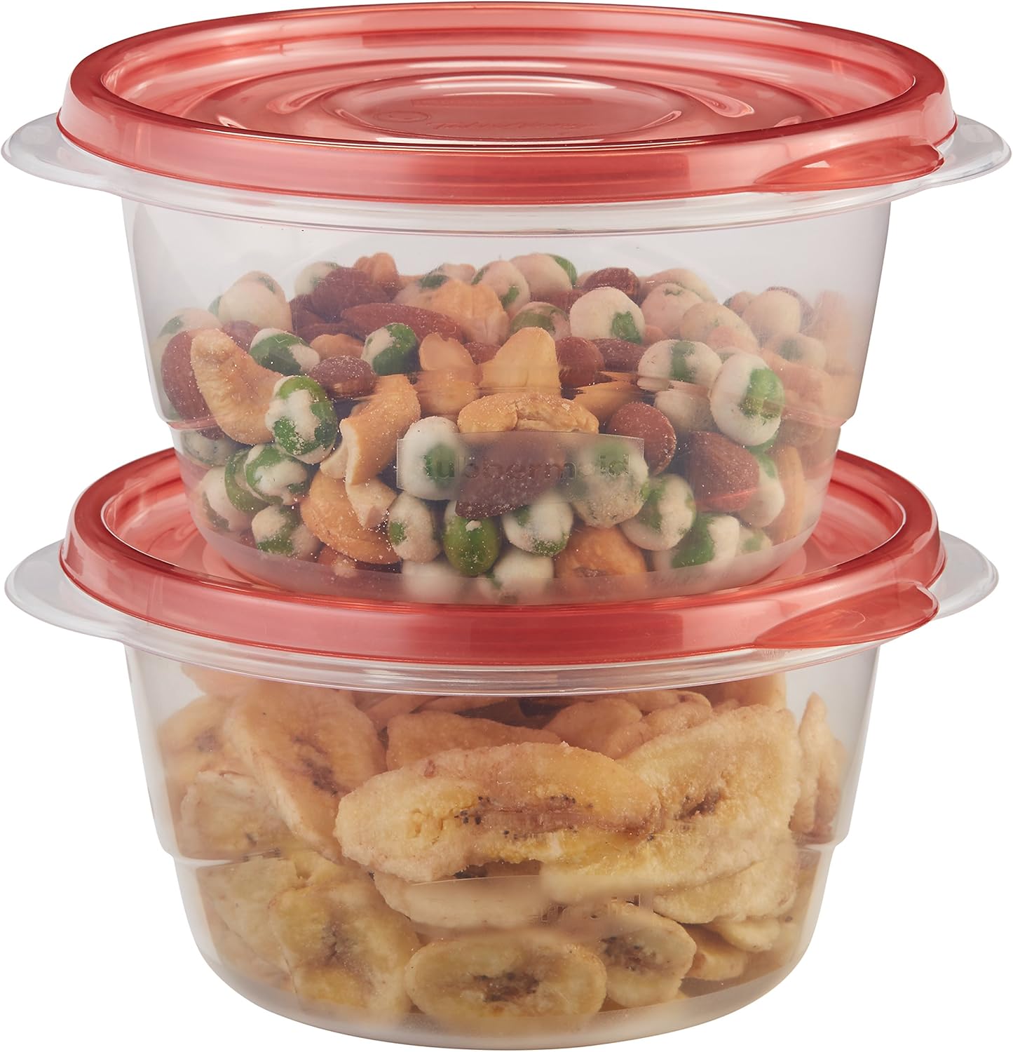Rubbermaid TakeAlongs Small Bowl Food Storage Containers, 3.2 Cup, Tint Chili, 2 Count