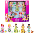 Mattel Disney Princess Toys, Ultimate Princess Pack with 12 Small Posable Dolls in Signature Outfits, Collectibles Inspired by Disney Movies