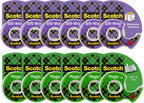 Scotch Magic Tape, Invisible, Repair Christmas Cards and Use as Holiday Gift Wrap Supplies for Christmas, 6 Tape Rolls with Dispensers