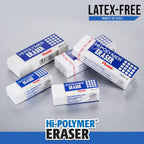 Pentel Hi-Polymer Block Eraser Small White, Pack of 4 (ZEH05BP4)