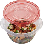 Rubbermaid TakeAlongs Small Bowl Food Storage Containers, 3.2 Cup, Tint Chili, 2 Count