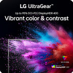 LG 27GR83Q-B 27-inch UltraGear QHD (2560x1440) IPS Gaming Monitor, 240Hz, 1ms, DisplayHDR 400, G-Sync AMD FreeSync Premium, HDMI 2.1 DisplayPort, 4-Pole HP Out DTS GP:X, Tilt/Height/Pivot Stand, Black