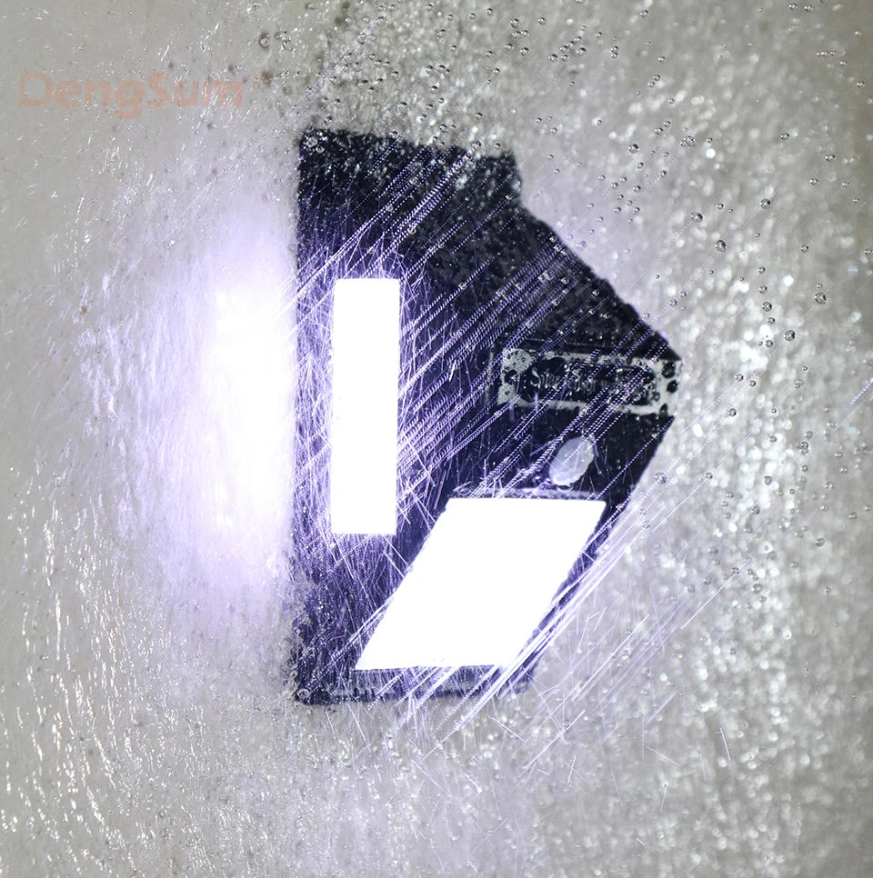 PIR Motion Sensor 100LED Sunlight control 3 sided Solar Energy Street light Yard Path Home Garden