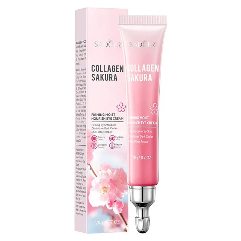 SADOER Sakura Eye Cream Anti Dark Circles Removal Eyes Bags Firming Moisturizing Eye Creams