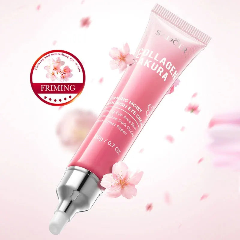 SADOER Sakura Eye Cream Anti Dark Circles Removal Eyes Bags Firming Moisturizing Eye Creams