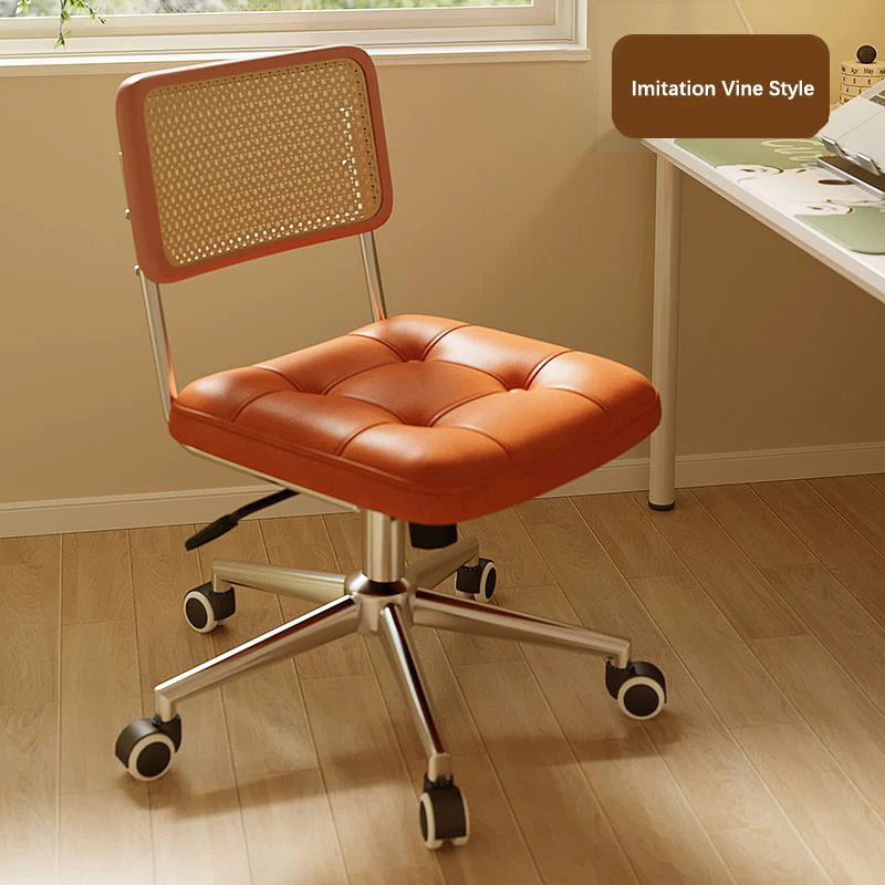 Office Chair Retro Computer Chair Simple Study Desk Armchair Swivel Backrest Lift Chair