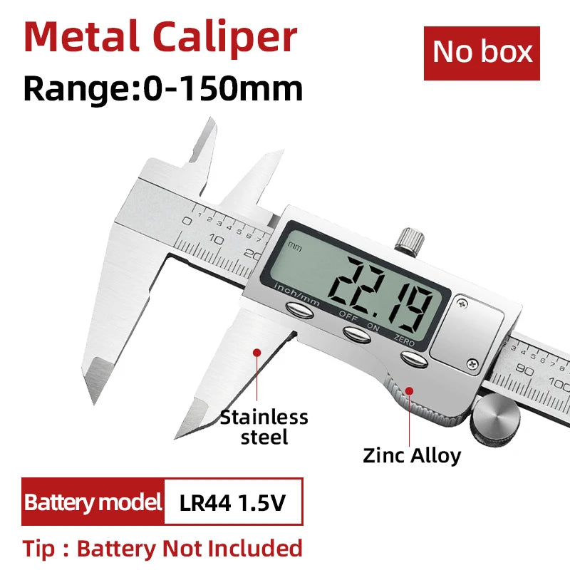 Digital Pachometer Metal Caliper Professional Vernier Caliber Measuring Tools Woodworking Thick Gauge