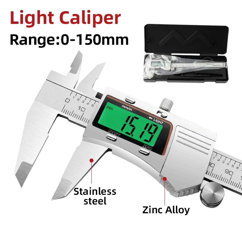 Digital Pachometer Metal Caliper Professional Vernier Caliber Measuring Tools Woodworking Thick Gauge