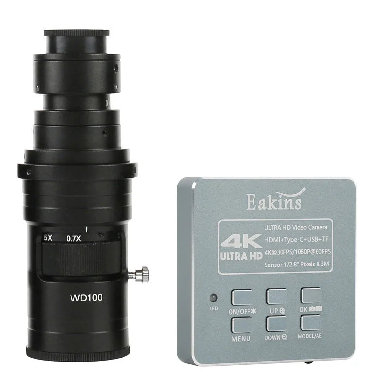 HD 8.3MP 4K 1080P HDMI Industrial Phone Repair PCB Solder Digital Microscope Camera C Mount