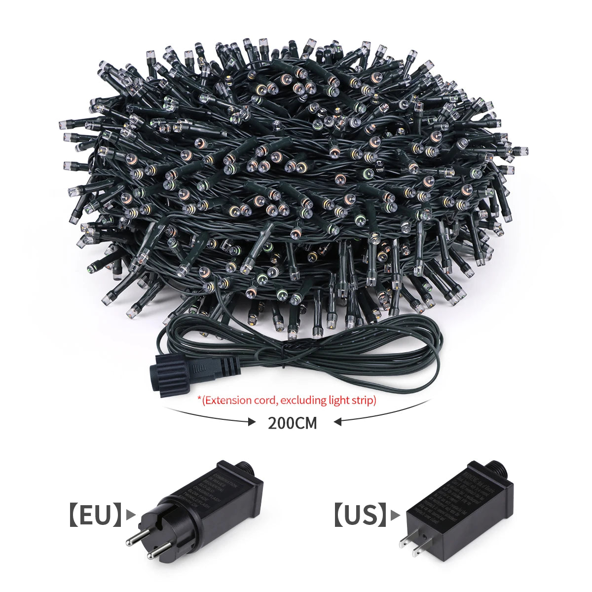 10M-100M Led Light String Street Garland Fairy Light 110V 220V Waterproof Outdoor Garden Party Wedding