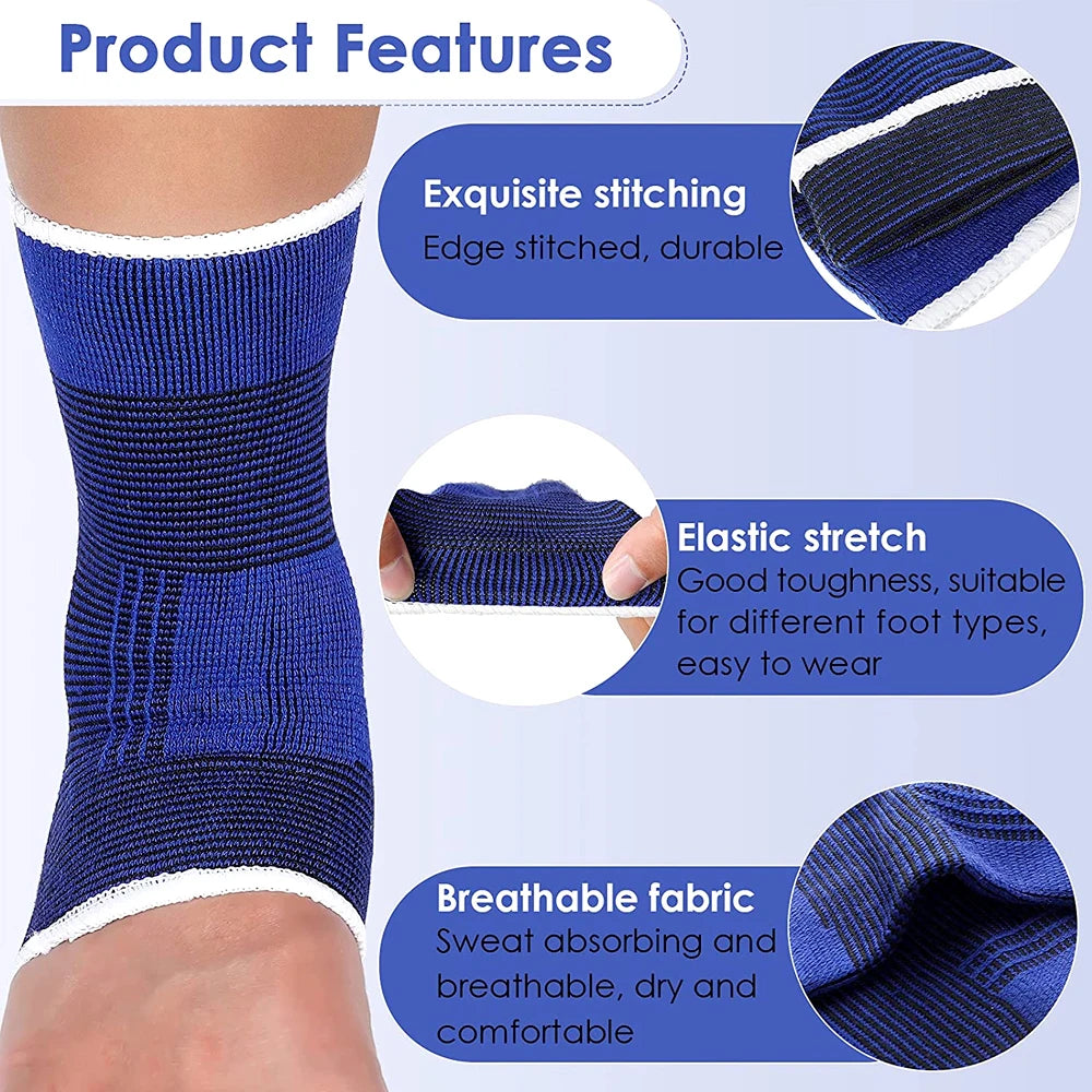 1 Pair Knitted Ankle Support For Sprains Arthritis Tendonitis Running Football Foot Protection Ankle Sleeve
