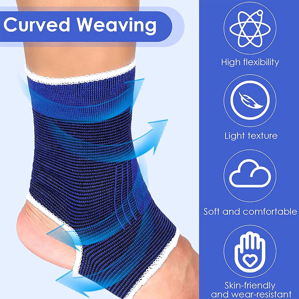 1 Pair Knitted Ankle Support For Sprains Arthritis Tendonitis Running Football Foot Protection Ankle Sleeve