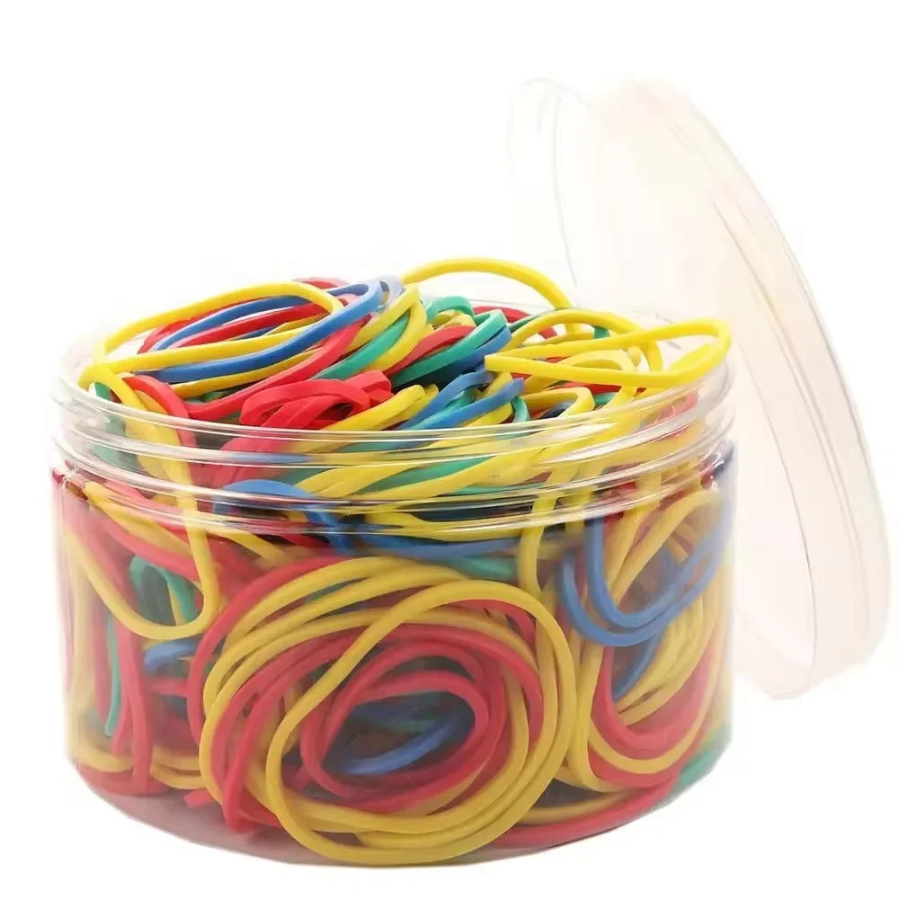 100/200 Pieces Cassette Type Multi-color Rubber Band Diameter 38mm For Office Supplies School Elastic Bands