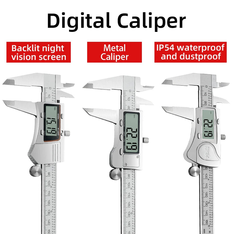 Digital Pachometer Metal Caliper Professional Vernier Caliber Measuring Tools Woodworking Thick Gauge