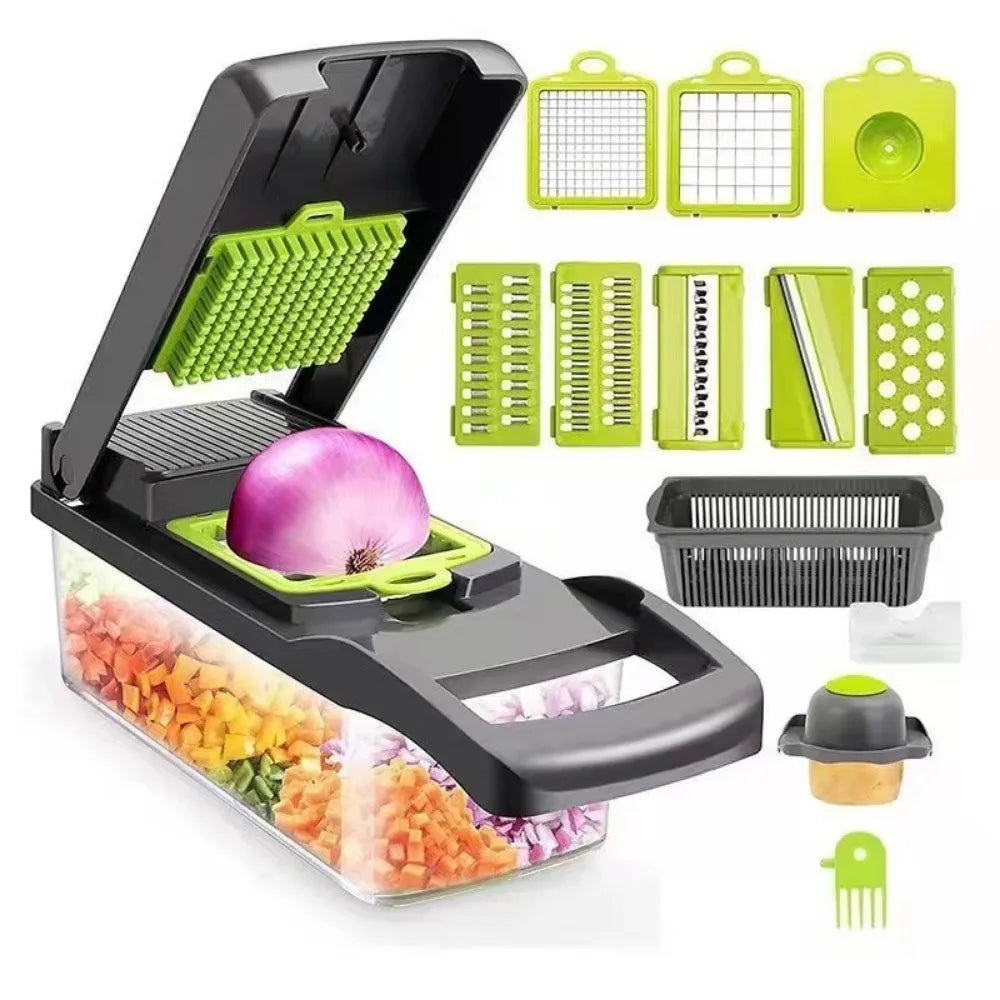 16/25 in 1 Multifunctional Vegetable Chopper Handle Food Grate Food Chopper Vegetable Slicer Dicer