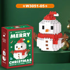 Christmas Gifts Building Block Series Santa Claus Reindeer Puzzle Assembly Bricks Table Decoration Toys