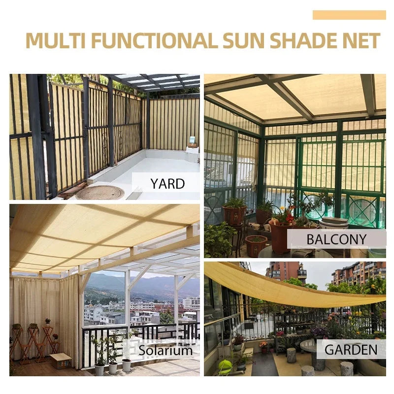 Multi colored garden shade net, terrace shade net, camping shade net, UV protection, HDPE sunscreen cloth
