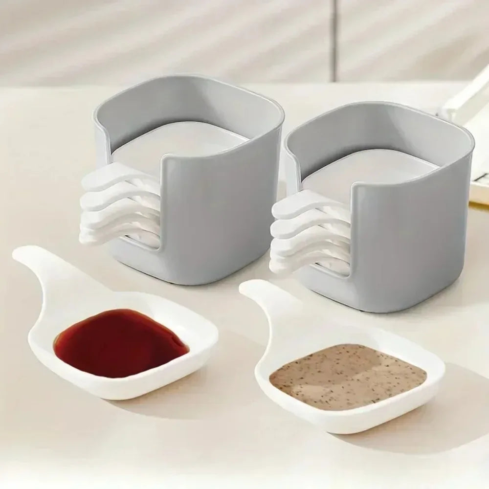 7pcs/set Sauce Dish Food Sauce Dish Dipping Dish SetSnack Seasoning Dish Food Container Tomato Sauce
