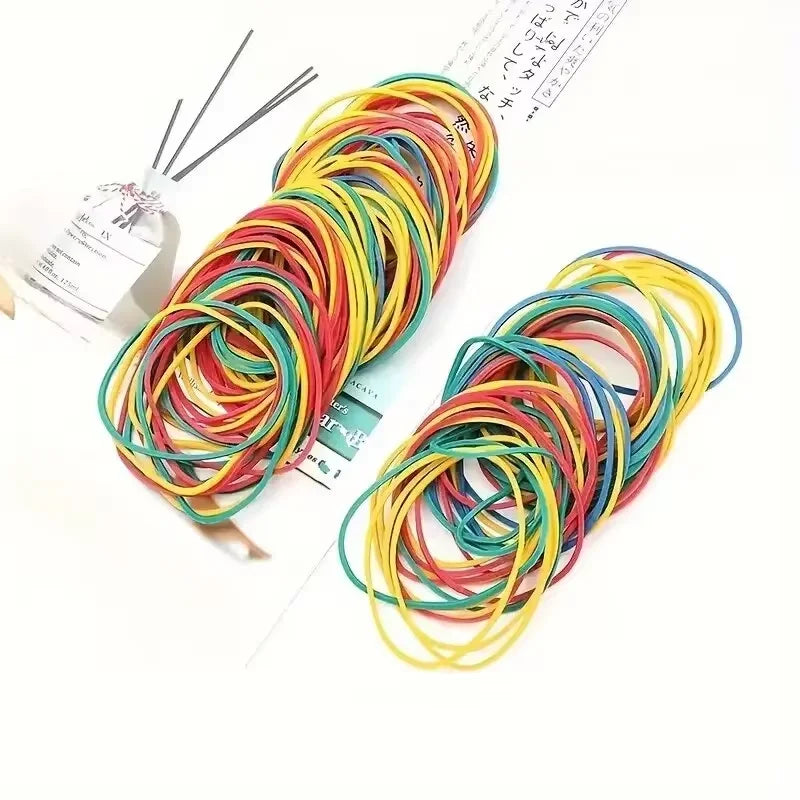 100/200 Pieces Cassette Type Multi-color Rubber Band Diameter 38mm For Office Supplies School Elastic Bands