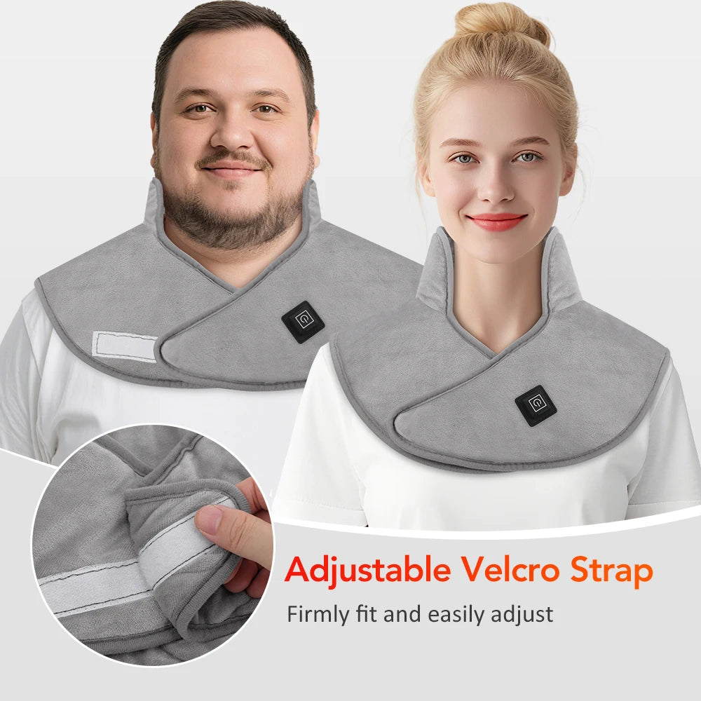 Electric Heating Shoulder Neck Pad Cervical Wrap 3 Gears Thermal Compress Shawl Household