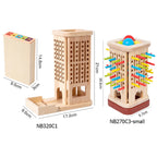 New 3in1 Parent child interactive wooden stick children's two person battle spatial thinking training puzzle toy