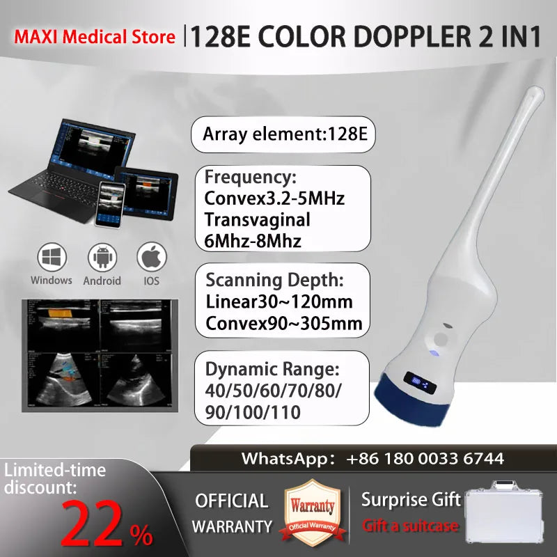 Wireless Ultrasound Probe scanner machine Portable WIFI ultrasound scanner Machine support