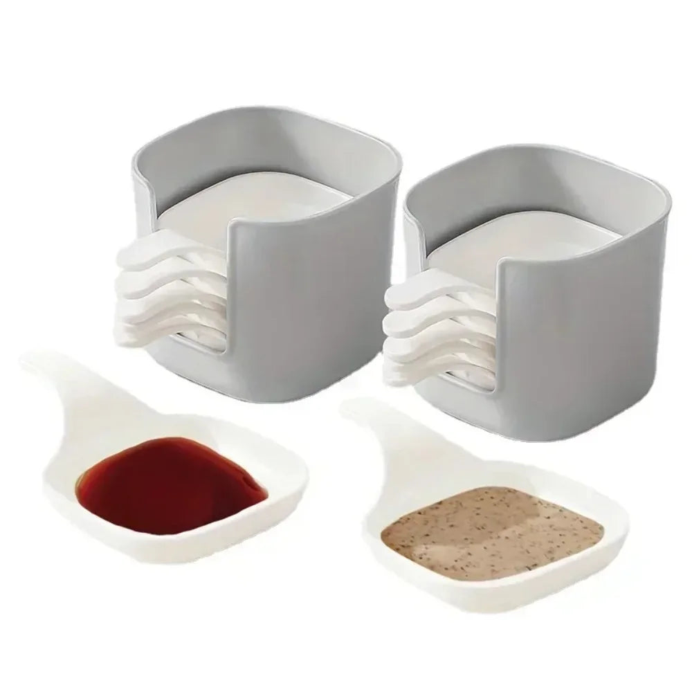 7pcs/set Sauce Dish Food Sauce Dish Dipping Dish SetSnack Seasoning Dish Food Container Tomato Sauce