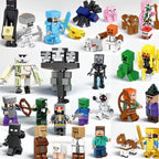 6 styles of Minecraft building block set, Renzai series, MC non repetitive DIY assembled toys, birthday gift figurines