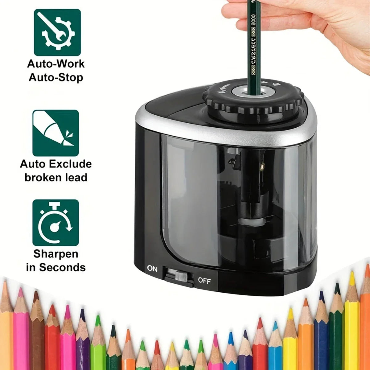 Electric Sharpener Assembly Desktop Automatic Pencil Sharpener Suitable To Pencils