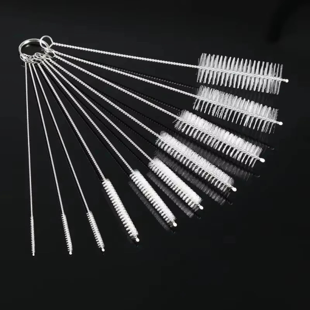 10pcs Nylon Cleaning Brush Set Test Tube Bottle Straw Washing Cleaner Bristle Kit Household Cleaning Tools