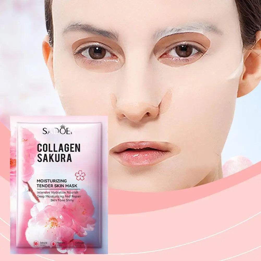 Sakura Collagen Face Mask Moisturizing Firming anti-Wrinkles fading Fine Lines Facial Mask