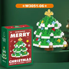 Christmas Gifts Building Block Series Santa Claus Reindeer Puzzle Assembly Bricks Table Decoration Toys
