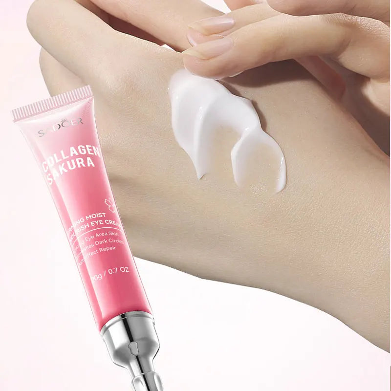 SADOER Sakura Eye Cream Anti Dark Circles Removal Eyes Bags Firming Moisturizing Eye Creams