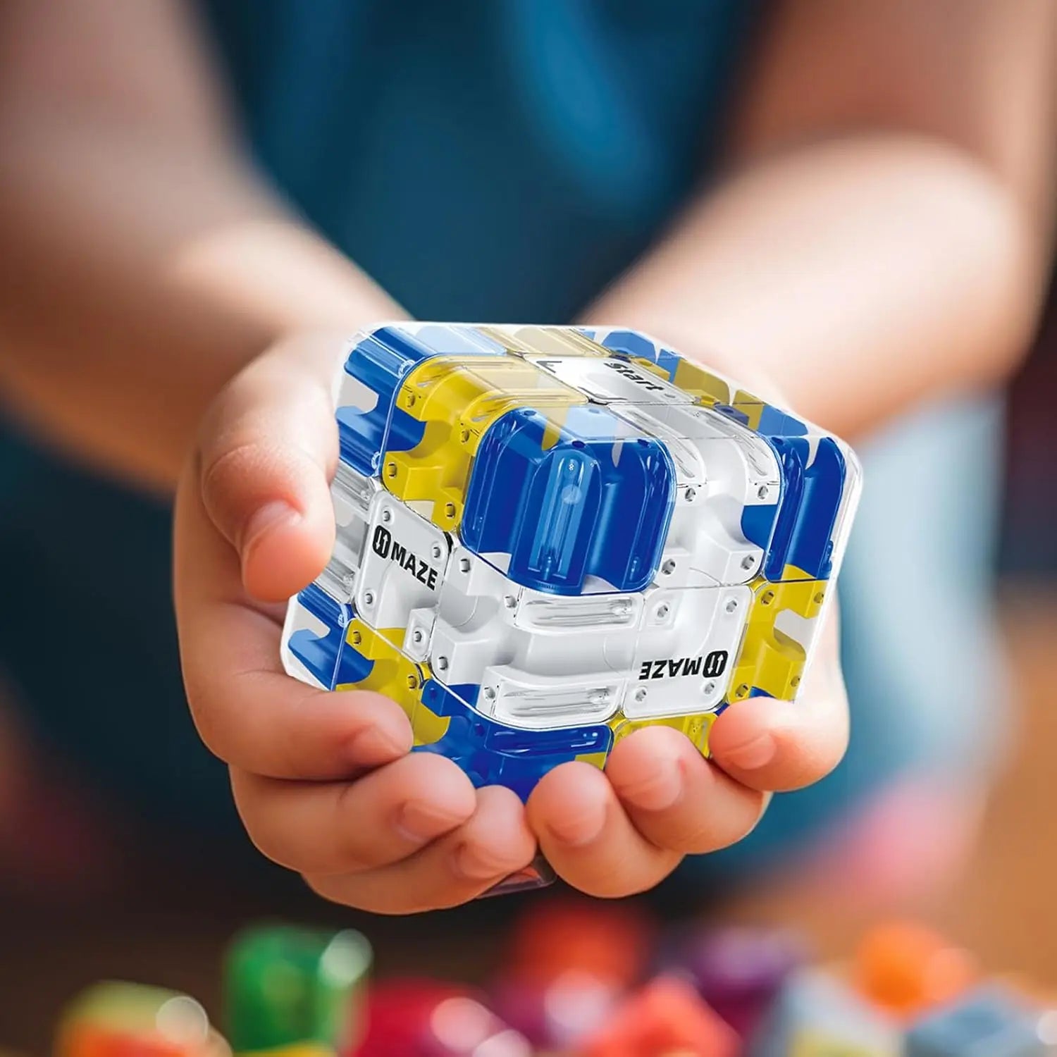 Labyrinth 3D Puzzle Maze Cube Engaging Brain Teaser Toy Magic Cube Maze Ball Stress Relief Educational