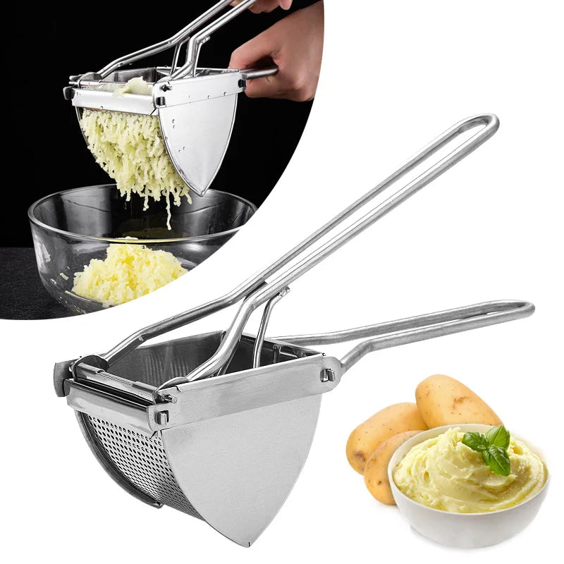 Fruit Vegetable Juicer Potato Ricer Stainless Steel Potato Masher Heavy Duty Potato Ricer Masher for Baby