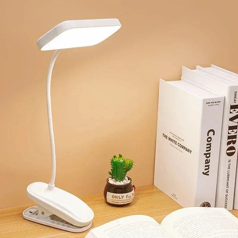 USB Rechargeable Eye-protection lamp  Three-speed Dimming Portable Folding Clip-on Reading Desk Lamp