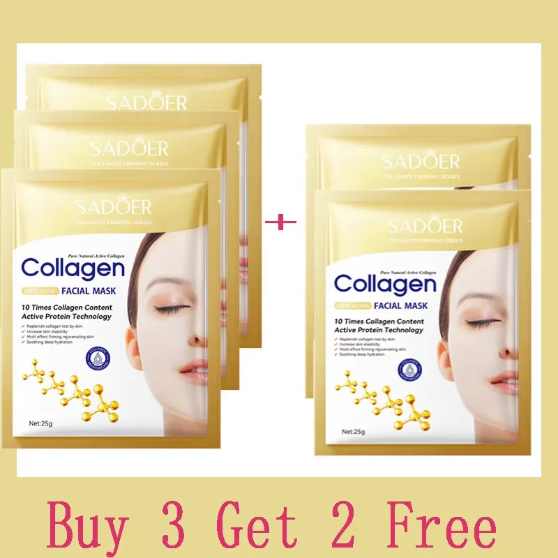 Bio Collagen Anti Wrinkle Facial Mask Anti Aging Fade Fine Line Firming Lift Skin Deep Hydrating Brighten Repair