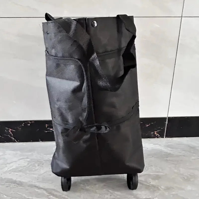 Foldable Portable Shopping Cart with Wheels | Lightweight Backpack-Style Hand Cart for Home Use