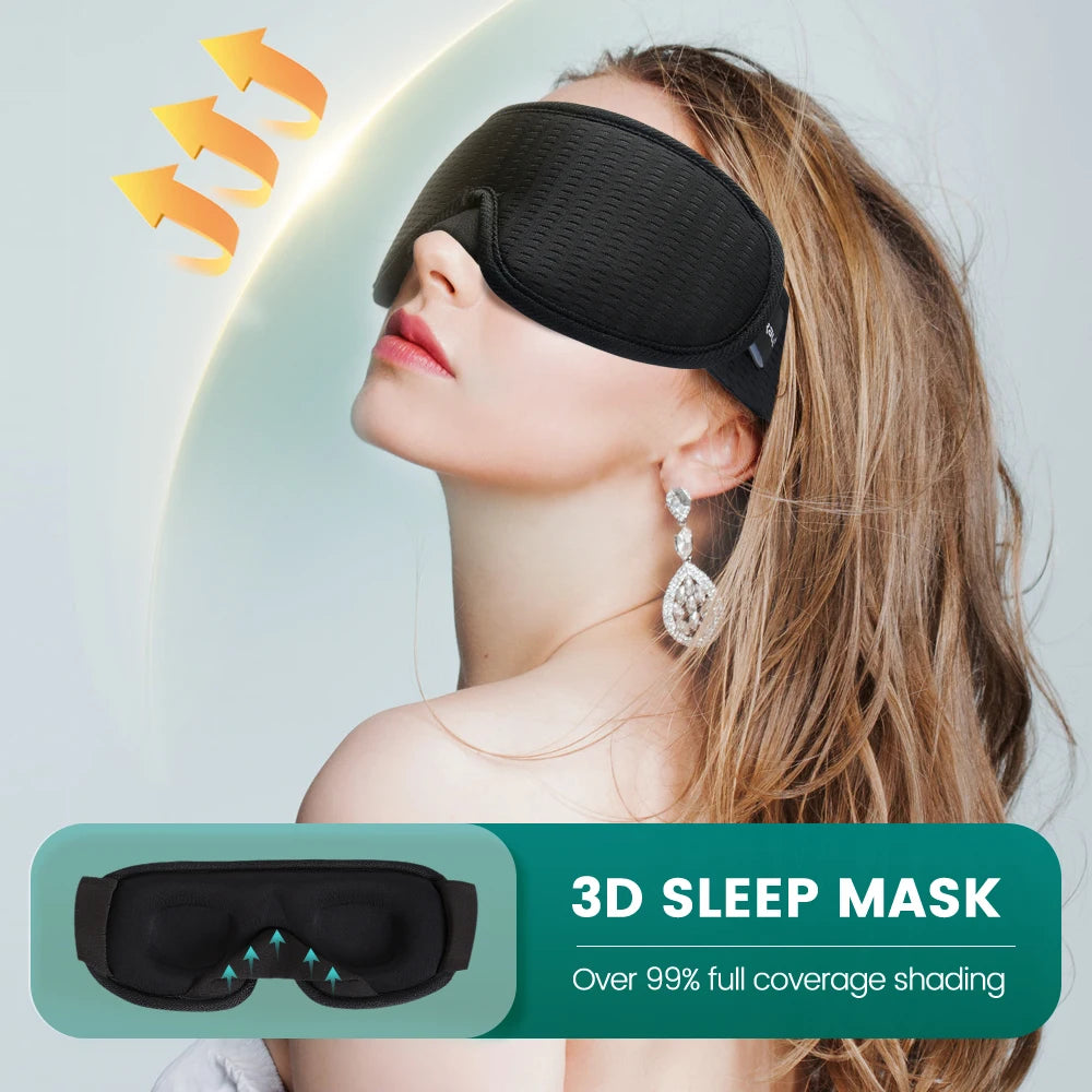 3D Sleep Mask Blindfold Sleeping Aid Eyepatch Eye Cover Sleep Patches Eyeshade Breathable