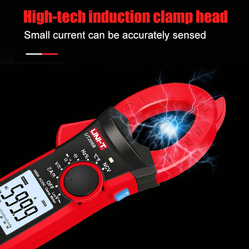 UNI-T Clamp Meter UT207B UT208B AC DC Amperometric Clamp Digital Multimeter Ammeter Pliers Inrush