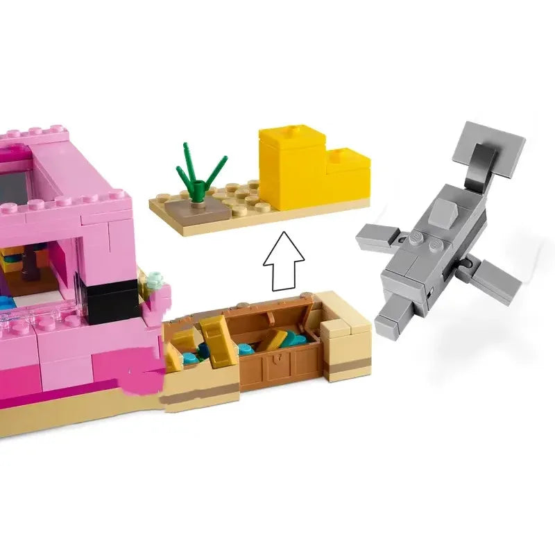 MOC Sets My DIY Mini World Game Series Building Blocks The Axolotl House Underwater