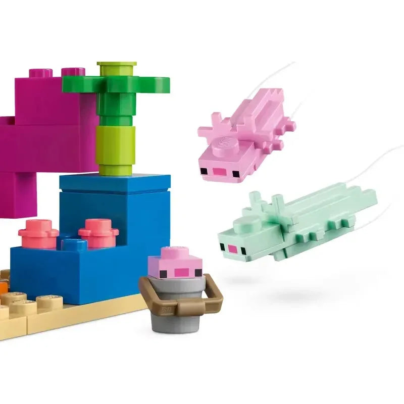 MOC Sets My DIY Mini World Game Series Building Blocks The Axolotl House Underwater