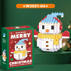 Christmas Gifts Building Block Series Santa Claus Reindeer Puzzle Assembly Bricks Table Decoration Toys