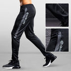 Men Sport Pants Running Pants With Zipper Pockets Soccer Training Jogging Sports Trousers Fitness