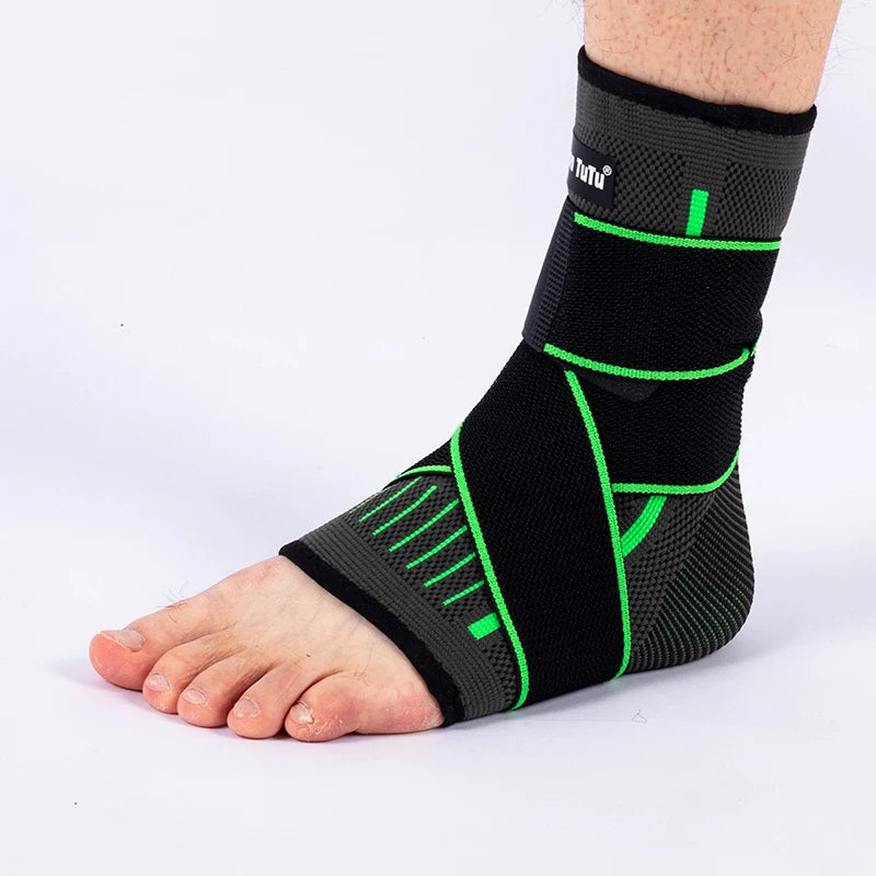 1 Pcs Ankle Brace Compression Sleeve, Adjustable Ankle Support Strap for Sprained, Plantar Fasciitis